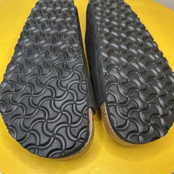 NEW Men’s Birkenstock Arizona Soft Slide Sandal Black Oiled Leather Sz 42 9 Flaw main image 9